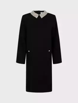 Платье Gerard Darel Sylvine Embellished Collar, черный