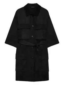 Платье Geri с поясом и карманами карго ANINE BING, черный