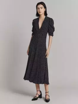 Платье Ghost Madi Spot Midi, черный