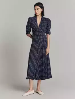 Платье Ghost Madison Spot, цвет navy/ivory