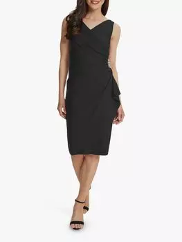 Платье Gina Bacconi Sherry с запахом и кристаллами, темно-серый