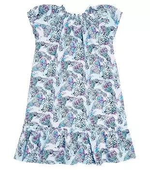 Платье giselle из хлопка Vilebrequin Kids, синий