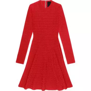Платье GIVENCHY SS23 с длинными рукавами, женское, красное