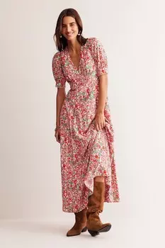 Платье годе для чая Boden, розовый