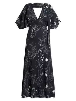 Платье Годе с v-образным вырезом и косым вырезом Victoria Beckham, белый