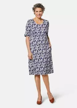 Платье GOLDNER Druck, цвет marine/geblmt