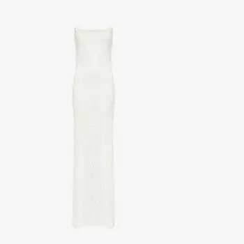 Платье Gracejacob с сетчатыми перекрещивающимися деталями, белый