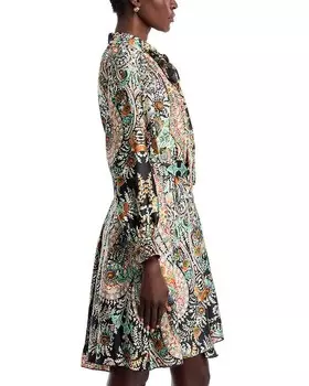 Платье Gracia с узором пейсли и завязывающимся вырезом, мультиколор