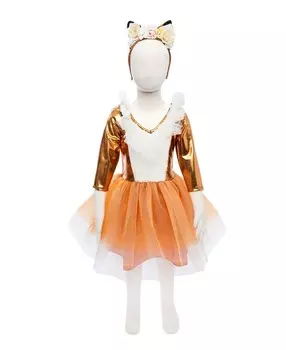 Платье Great Pretenders Woodland Fox с костюмом для головного убора — от 3 до 8 лет, оранжевый