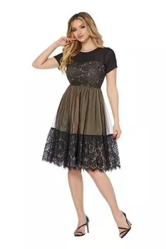 Платье Грейс с кружевом Barocca, черный