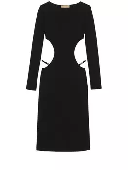 Платье Gucci Cut-out midi, черный