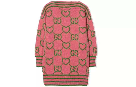 Платье Gucci детское, розовый / зеленый