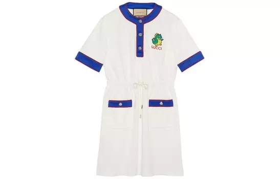 Платье Gucci с короткими рукавами, белый