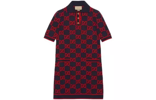 Платье Gucci с короткими рукавами Gucci, мультиколор
