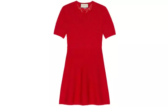 Платье Gucci с узором, красный