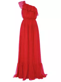 Платье Gucci Silk chiffon, красный