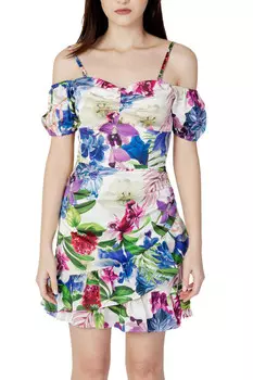 Платье Guess с цветочным принтом, белый