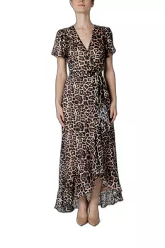 Платье Guess с леопардовым принтом, коричневый