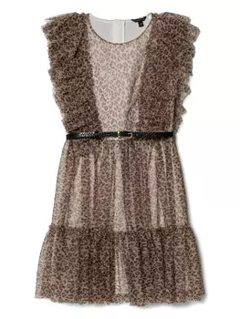 Платье GUESS USA с леопардовым принтом, коричневый