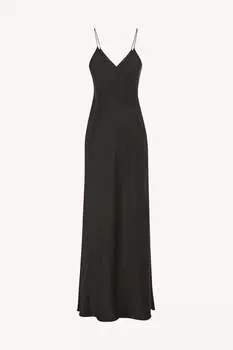 Платье Гвиневра из шелка The Row, черный