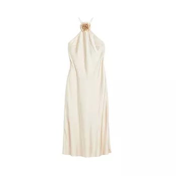 Платье H&M Appliqud Halterneck, кремовый