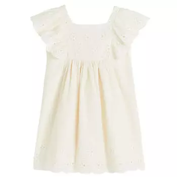 Платье H&M Cotton, натуральный белый
