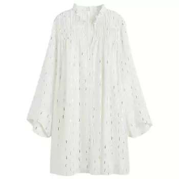 Платье H&amp;M Crinkled Chiffon, белый/серебристый