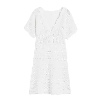 Платье H&M Crochet-look, белый