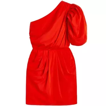 Платье H&amp;M Draped One-shoulder, красный
