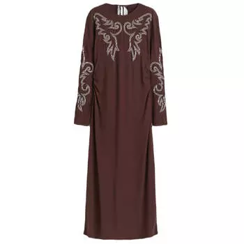 Платье H&amp;M Embroidery, темно-коричневый