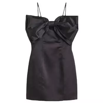 Платье H&M Fitted With Bow, черный