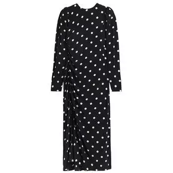 Платье H&amp;M Gathered, черный/белый