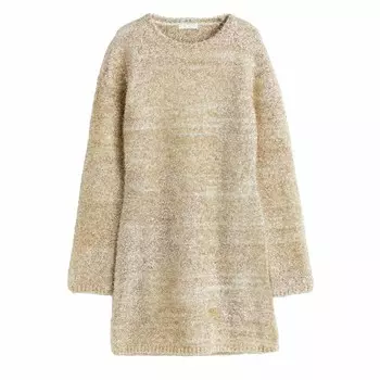 Платье H&M Glittery Cut-out, бежевый