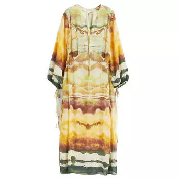 Платье H&amp;M Lace Details And Pattern, желтый/зеленый