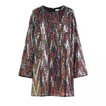 Платье H&amp;M Sequined, черный/блестящий