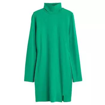 Платье H&amp;M Turtleneck Bodycon, зеленый