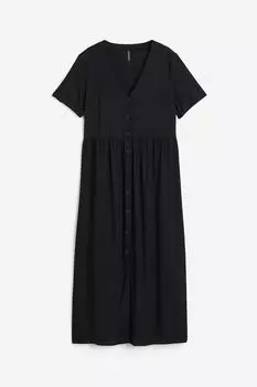 Платье H&M Button-front, черный