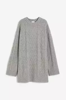 Платье H&M Cable-knit, серый