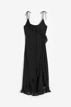 Платье H&M Corset-style with Lacing, черный