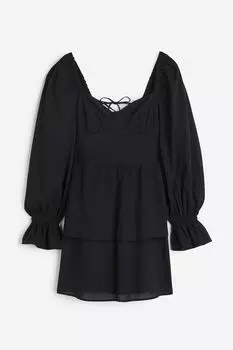 Платье H&M Corset-style with Lacing, черный
