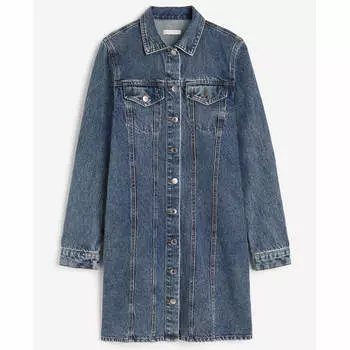 Платье H&M Cotton Denim, темно-синий