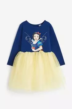 Платье H&M Disney Snow White, темно-синий/желтый