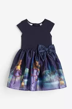 Платье H&M Disney Wish Bow-detail, темно-синий