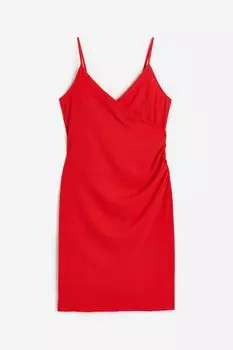 Платье H&M Draped Jersey, красный
