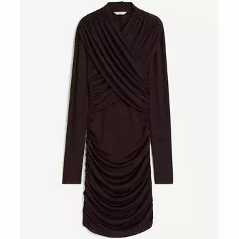 Платье H&M Draped Jersey, темно-красный