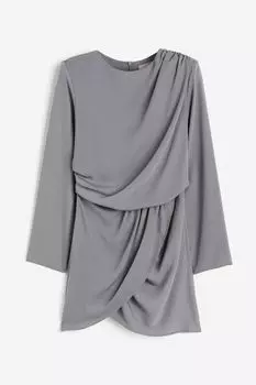 Платье H&M Draped, серый