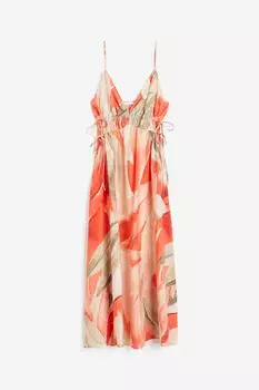 Платье H&M Drawstring-detail, кораловый