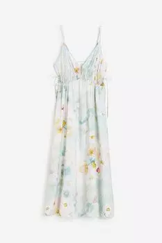 Платье H&M Drawstring-detail, светло-зеленый