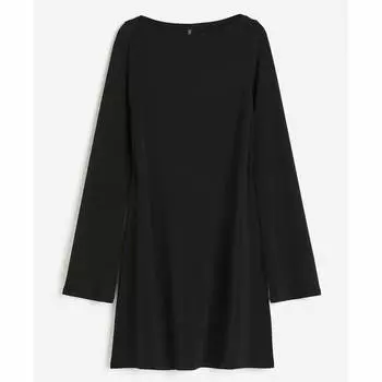 Платье H&M Jersey With A Boat Neckline, черный