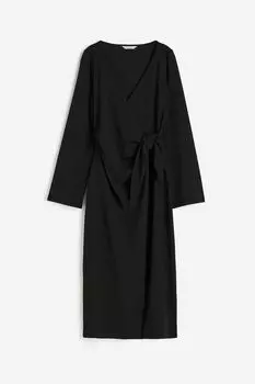 Платье H&M Jersey Wrap, черный